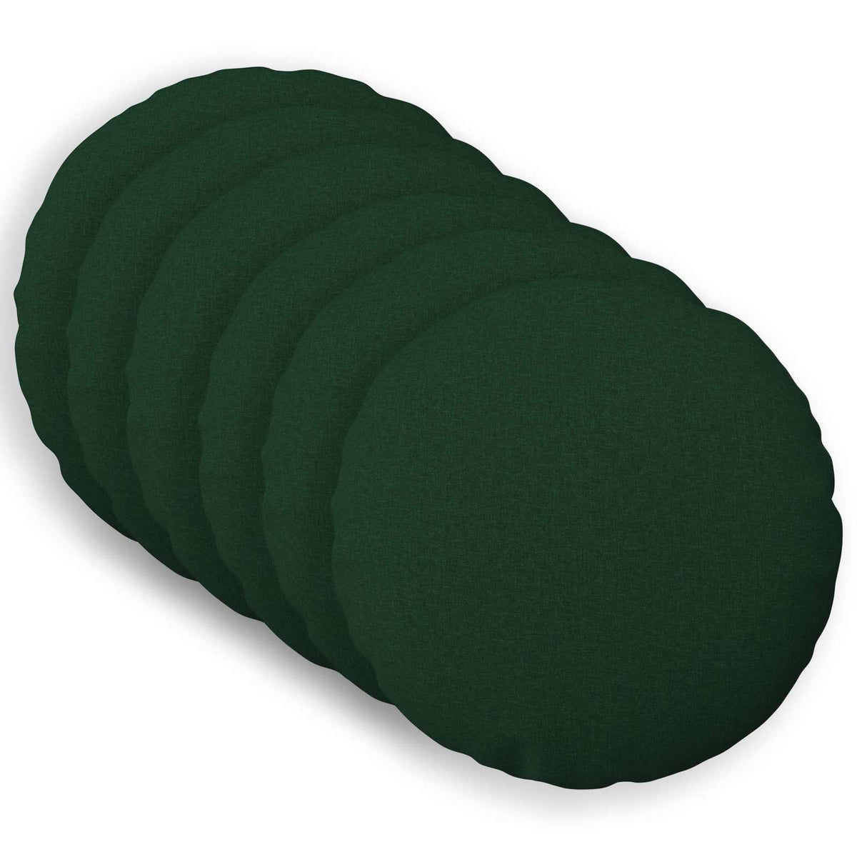Cushion with Pillow HEERLEN 6 pcs Dark Green Fabric