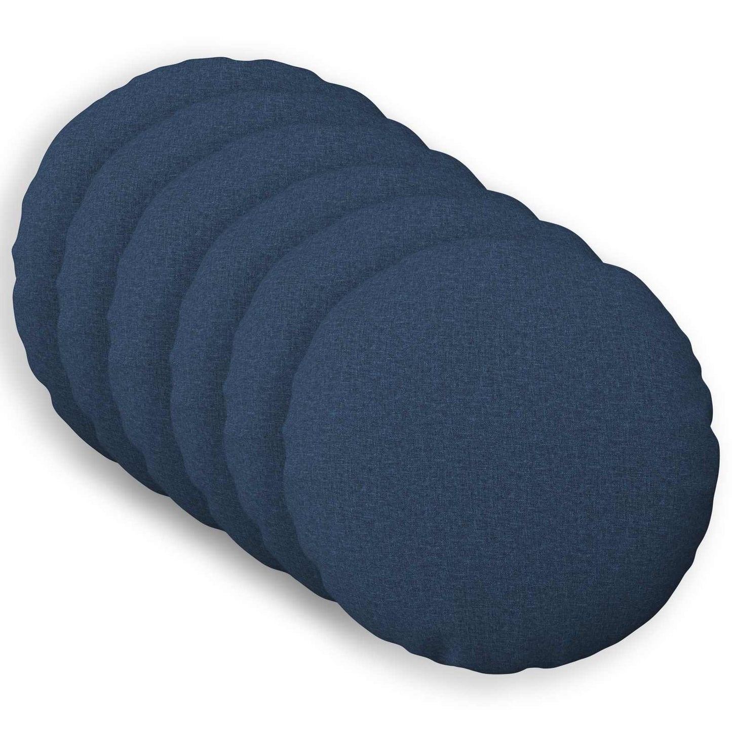 Cushion with Pillow HEERLEN 6 pcs Blue Fabric