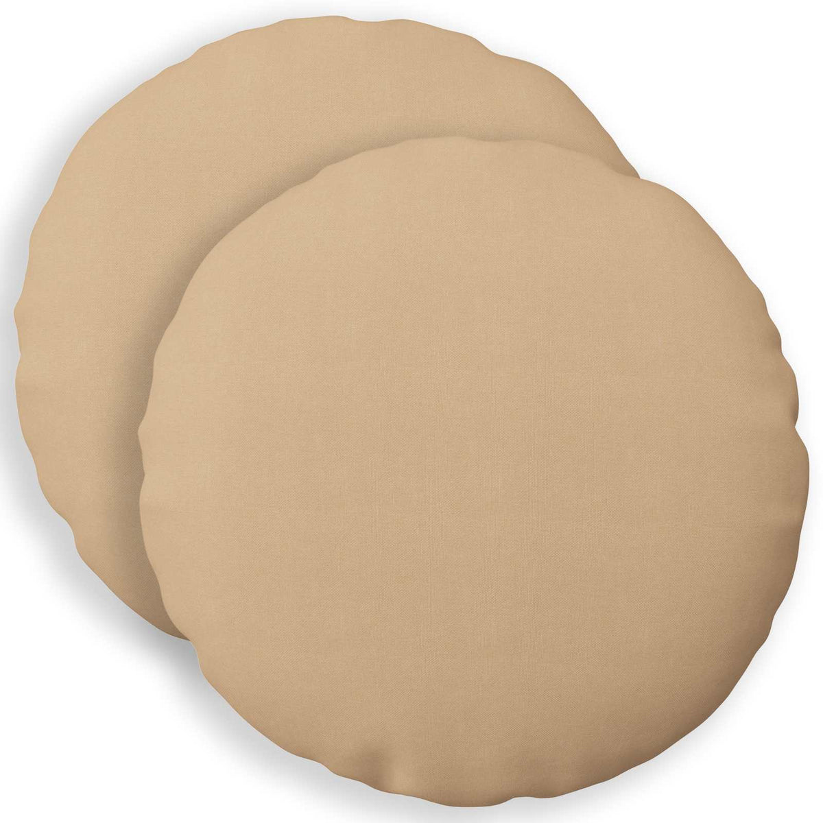 Throw Pillow 2 pcs HEERLEN Cream Dia. 50 cm Fabric
