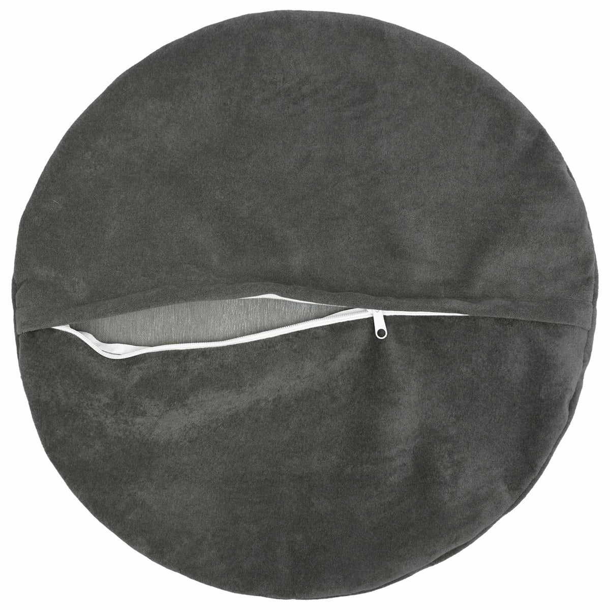 Cushion with Pillow HEERLEN 2 pcs Anthracite Microfiber Fleece