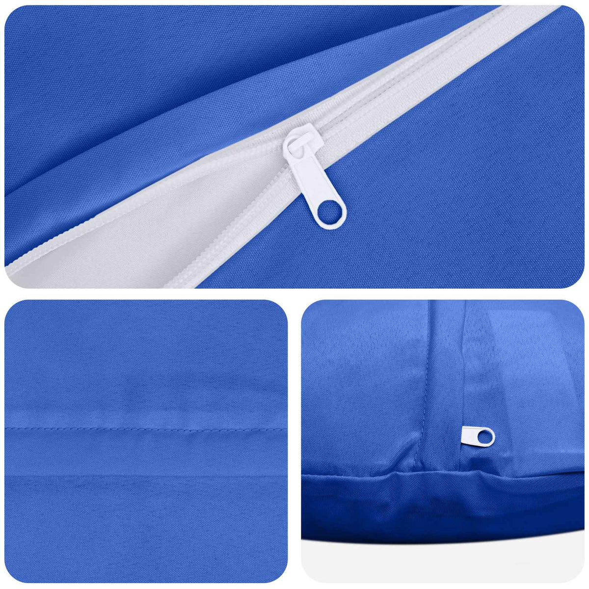 Cushion with Pillow HEERLEN 2 pcs Royal Blue Polyester