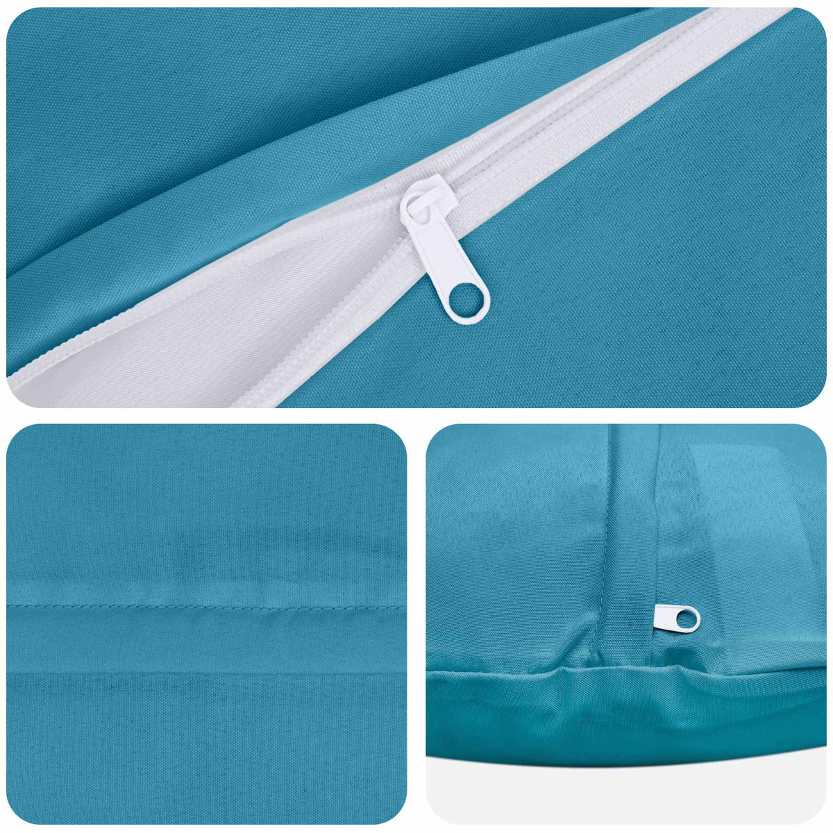 Throw Pillow 6 pcs HEERLEN Light Blue Dia. 50 cm Polyester