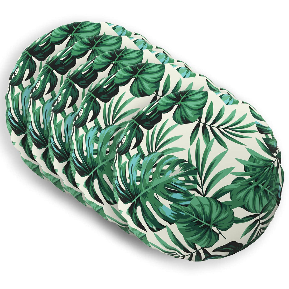 Throw Pillow 6 pcs HEERLEN Leaf Pattern Dia. 50 cm Polyester