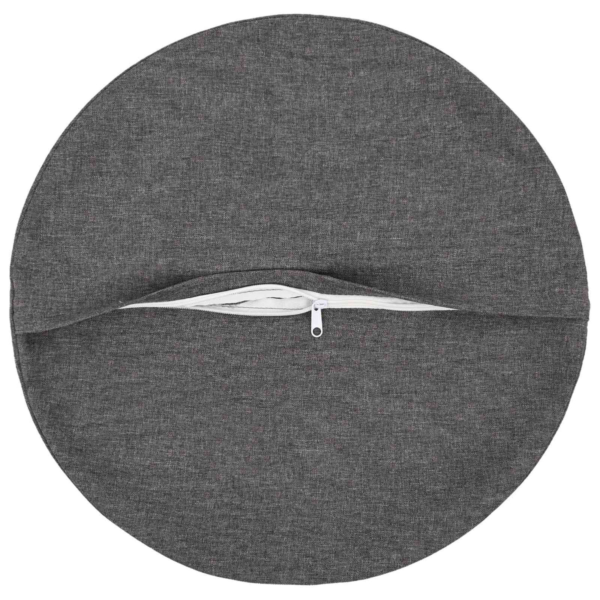 Cushion with Pillow HEERLEN 2 pcs Light Grey Fabric