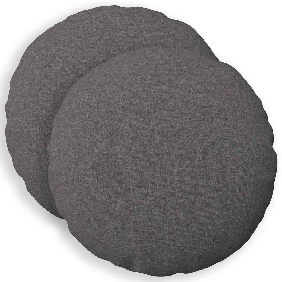 Throw Pillow 2 pcs HEERLEN Light Grey Dia. 60 cm Fabric