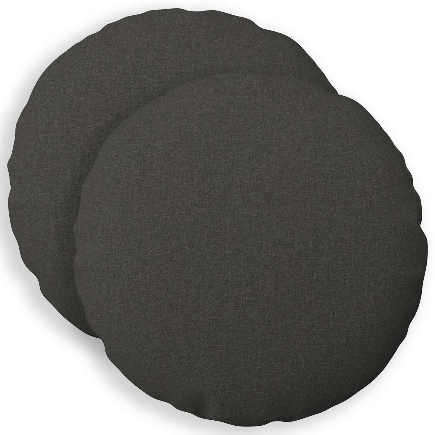 Cushion with Pillow HEERLEN 2 pcs Dark Grey Fabric