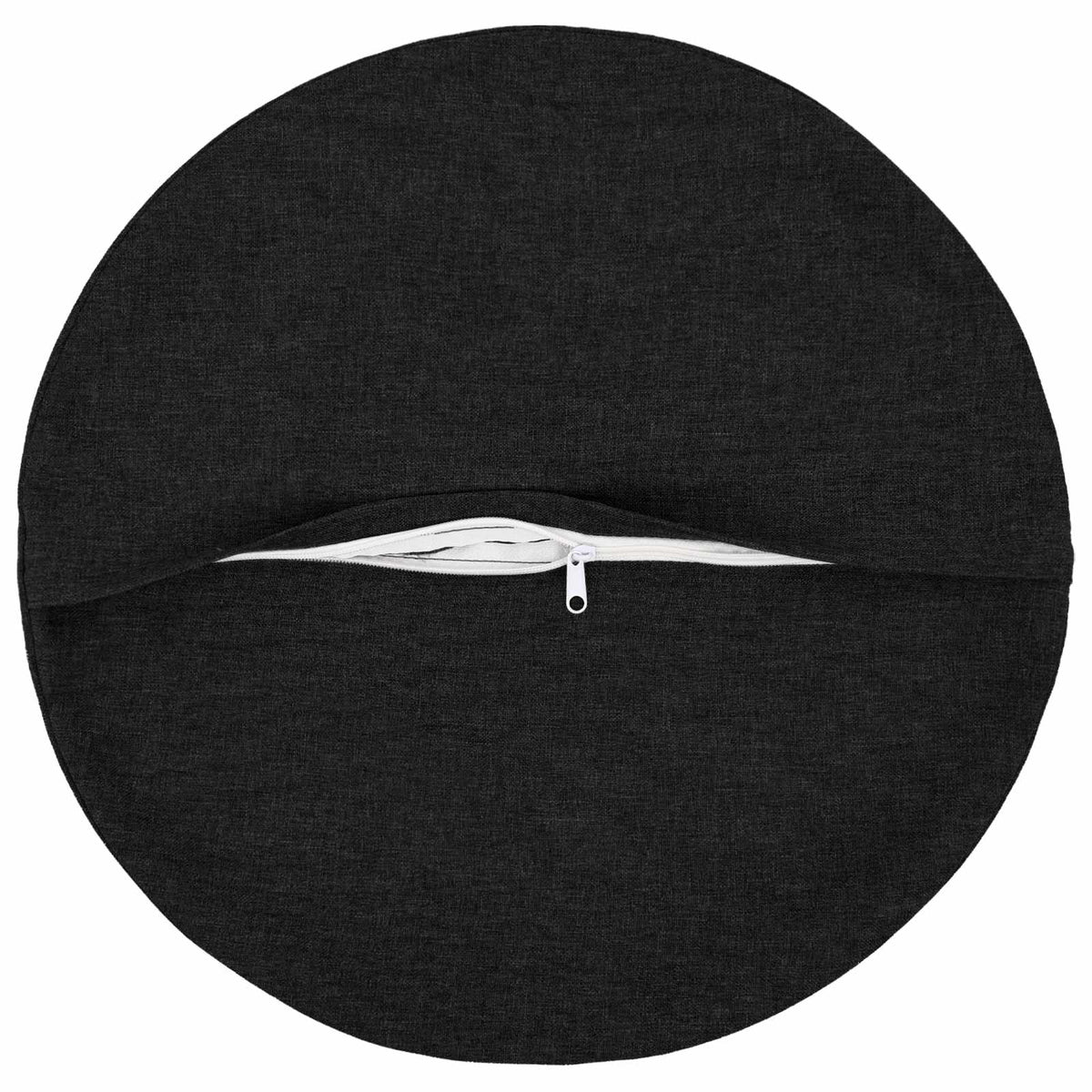 Throw Pillow 6 pcs HEERLEN Black Dia. 60 cm Fabric