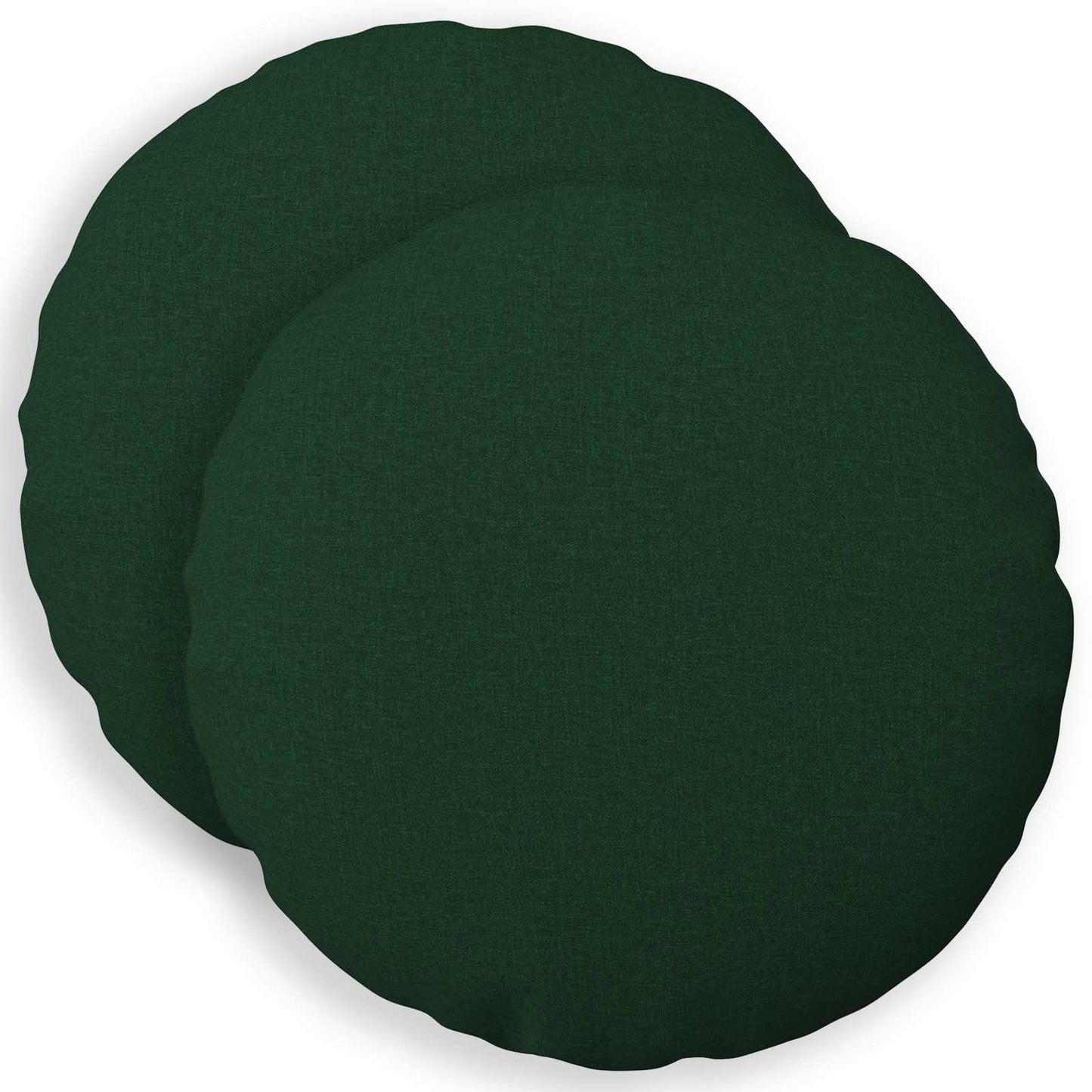 Cushion with Pillow HEERLEN 2 pcs Dark Green Fabric