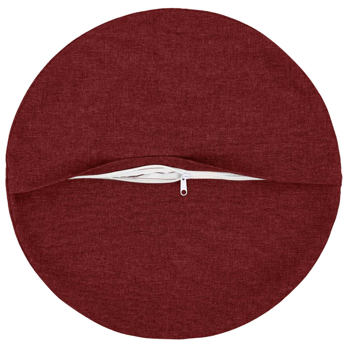 Throw Pillow 2 pcs HEERLEN Wine Red Dia. 60 cm Fabric