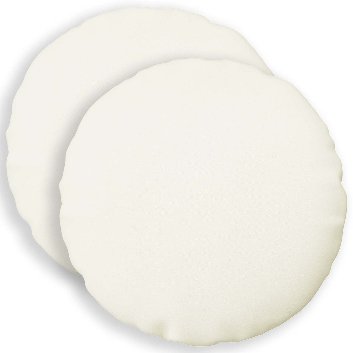 Throw Pillow 2 pcs HEERLEN White Dia. 60 cm Fabric