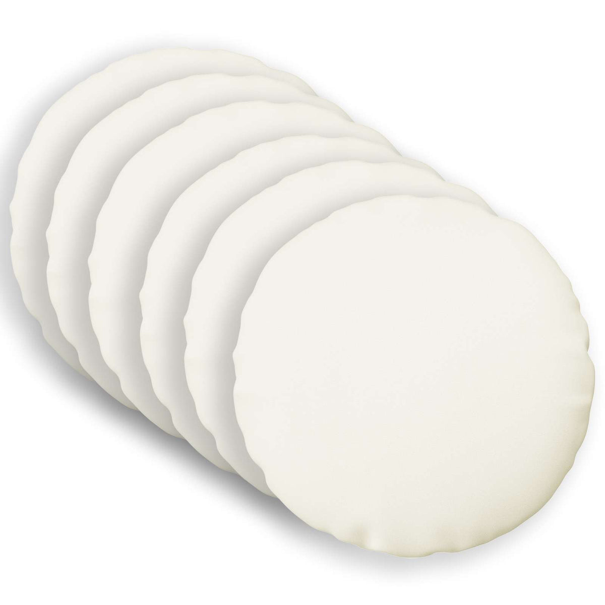 Throw Pillow 6 pcs HEERLEN White Dia. 60 cm Fabric