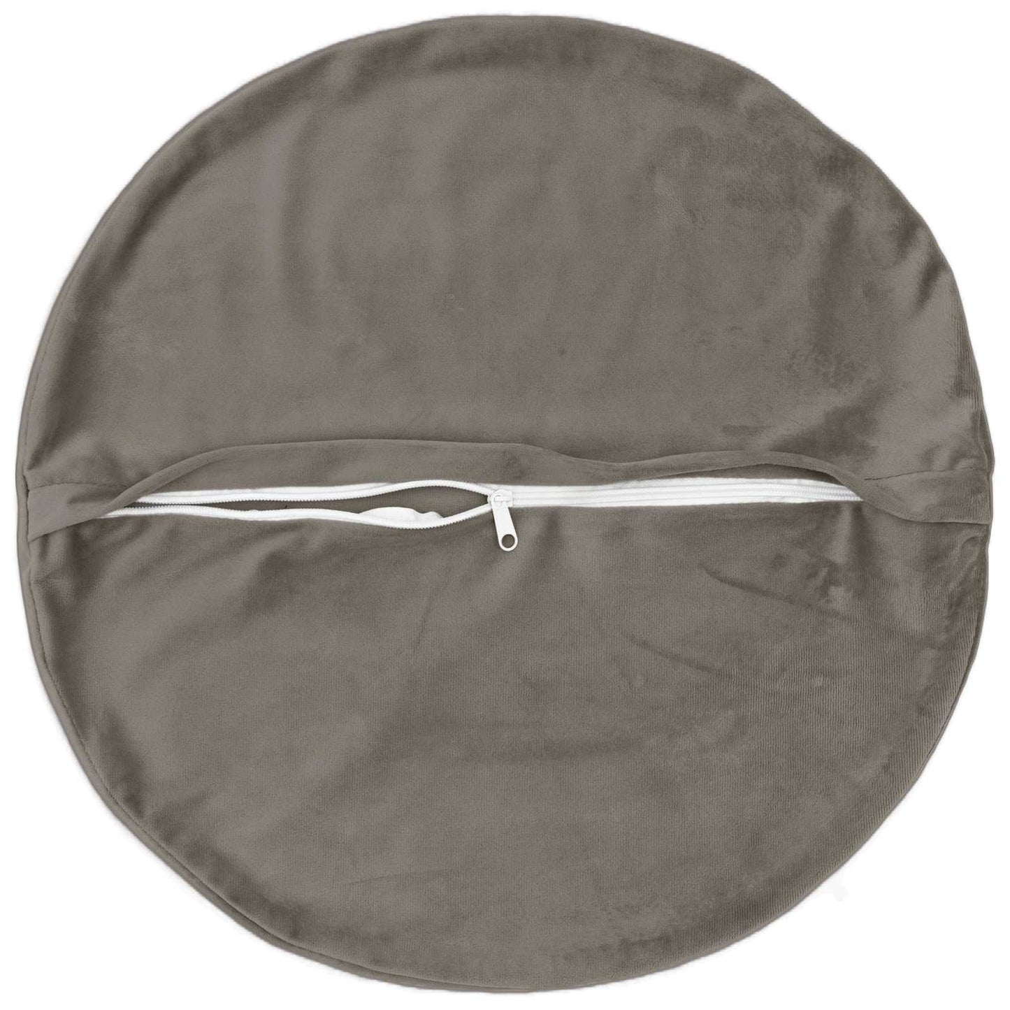 Cushion with Pillow HEERLEN 6 pcs Light Grey Velvet