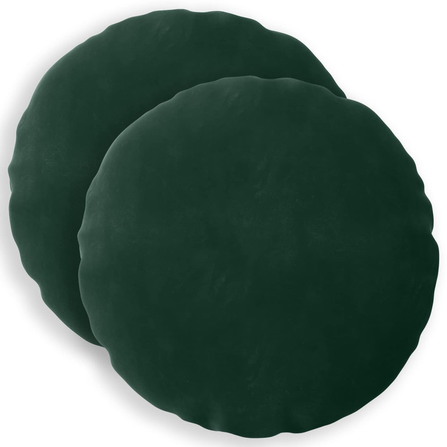 Cushion with Pillow HEERLEN 2 pcs Dark Green Velvet