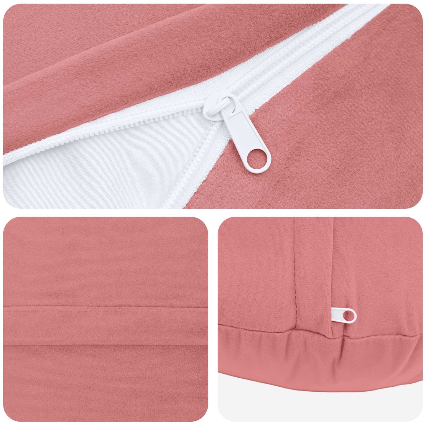 Cushion with Pillow HEERLEN 6 pcs Pink Velvet