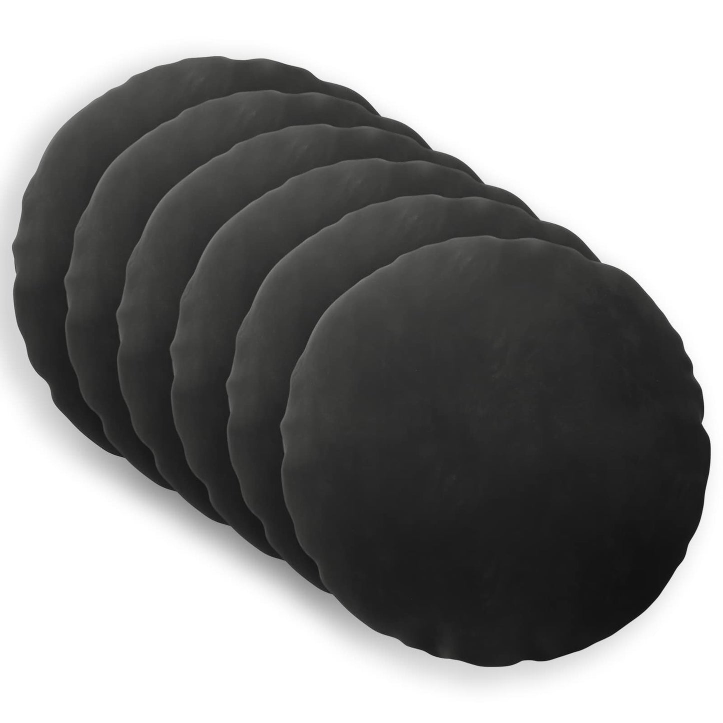 Cushion with Pillow HEERLEN 6 pcs Black Velvet