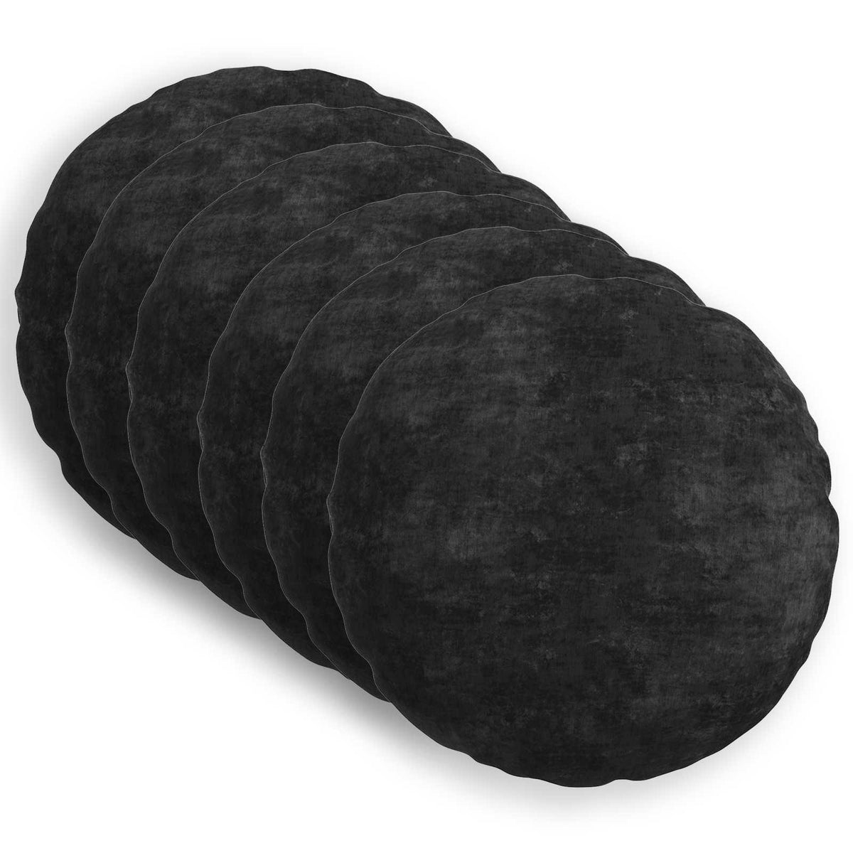 Throw Pillow 6 pcs HEERLEN Anthracite Dia. 60 cm