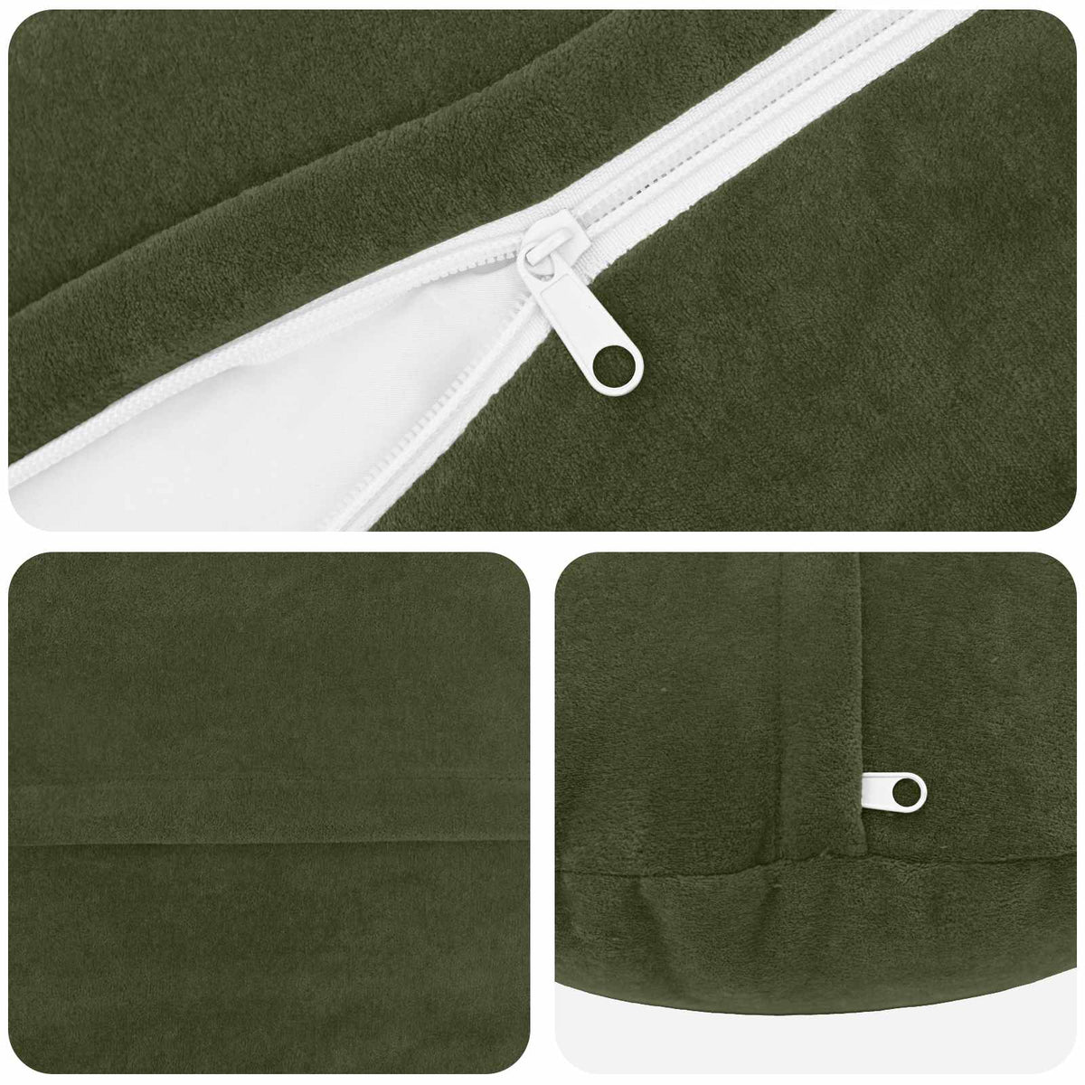 Cushion with Pillow HEERLEN 2 pcs Green Microfiber Fleece