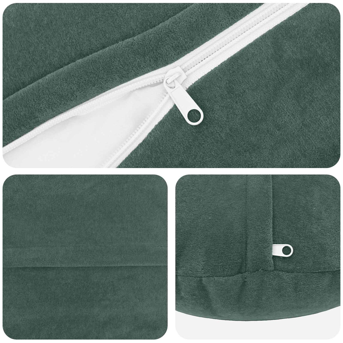 Cushion with Pillow HEERLEN 2 pcs Sea Blue Microfiber Fleece