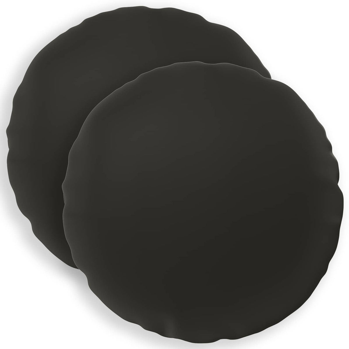 Throw Pillow 2 pcs HEERLEN Black Dia. 60 cm Polyester
