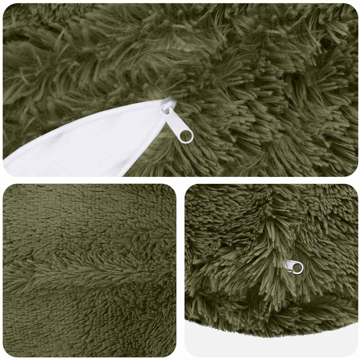 Cushion with Pillow HEERLEN 6 pcs Green PV Fleece