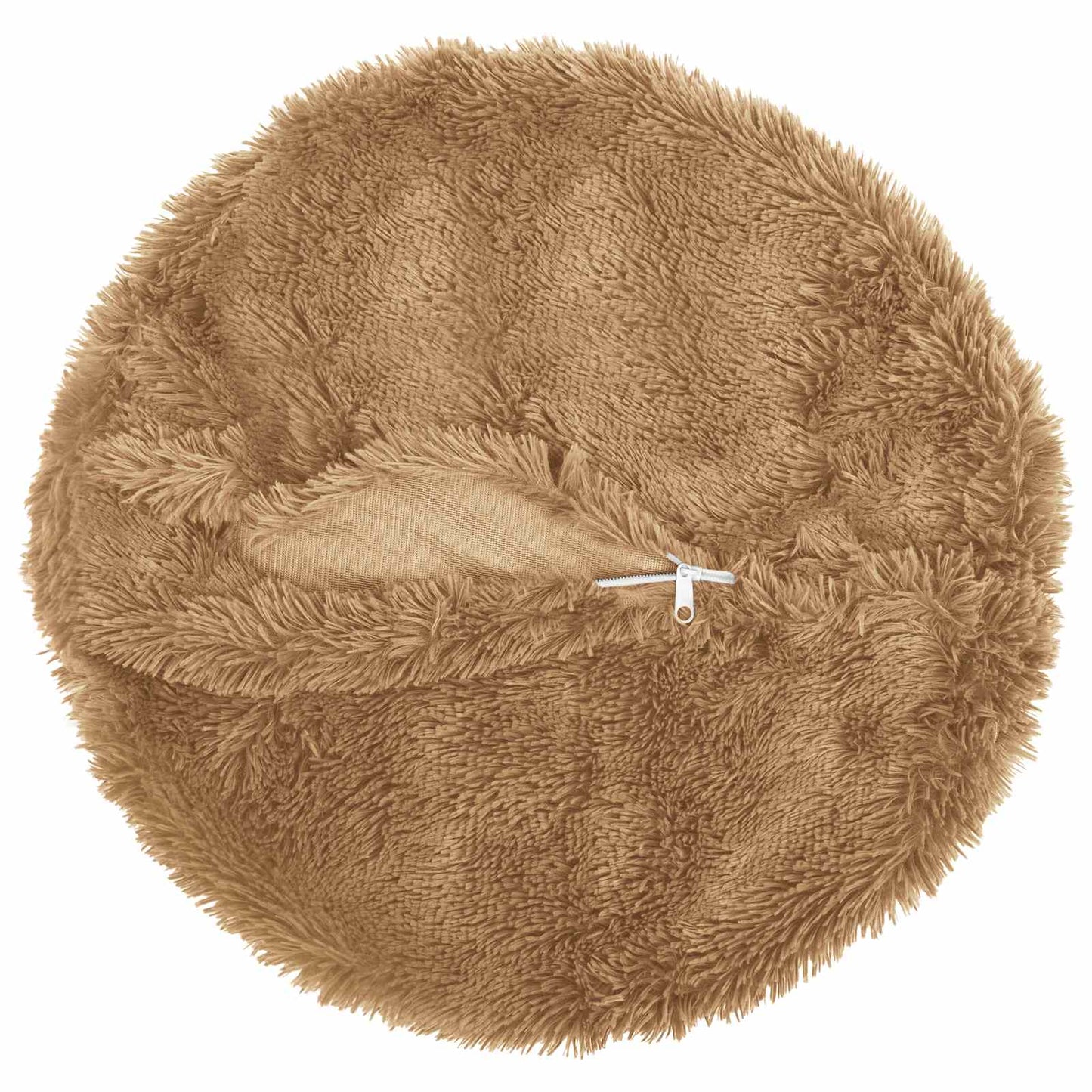 Cushion with Pillow HEERLEN 6 pcs Taupe PV Fleece