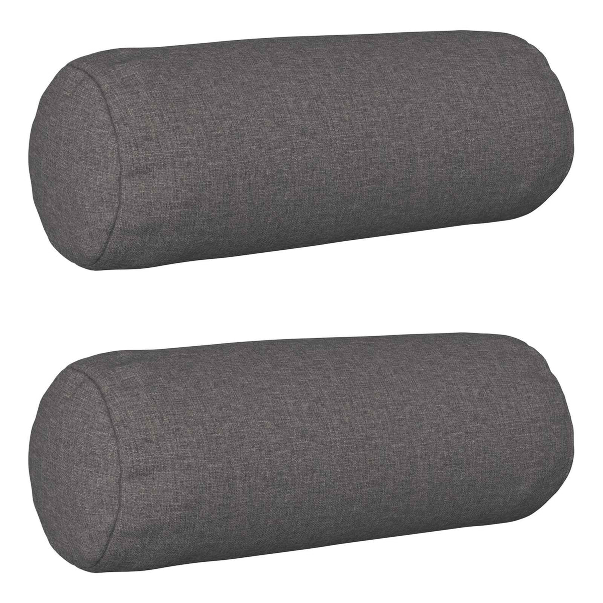 Throw Pillow 2 pcs HEERLEN Light Grey Dia. 15 x 40 cm Fabric