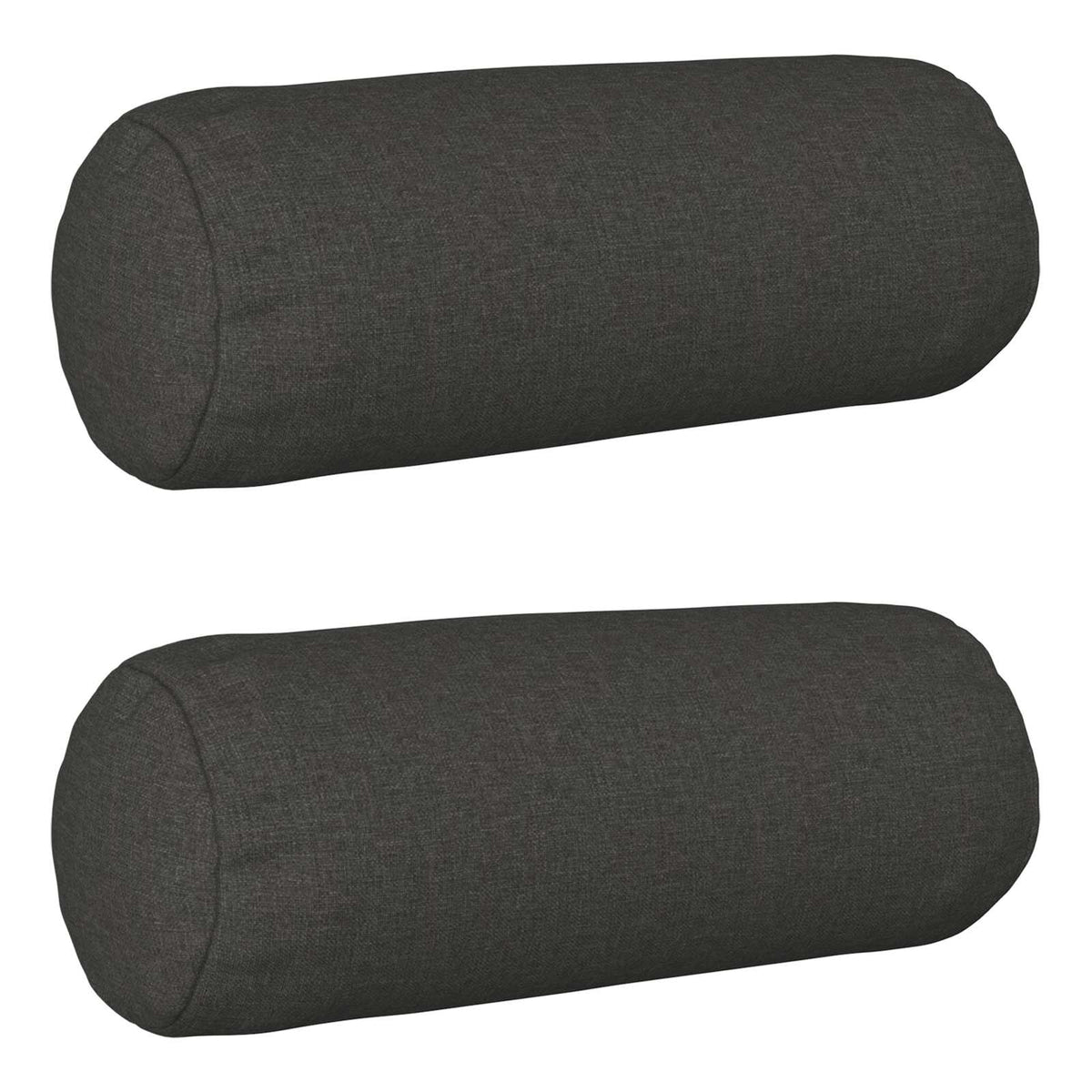 Throw Pillow 2 pcs HEERLEN Dark Grey Dia. 15 x 40 cm Fabric