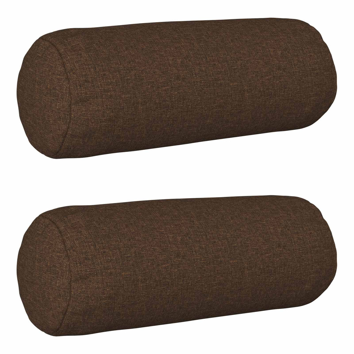 Throw Pillow 2 pcs HEERLEN Brown Dia. 15 x 40 cm Fabric