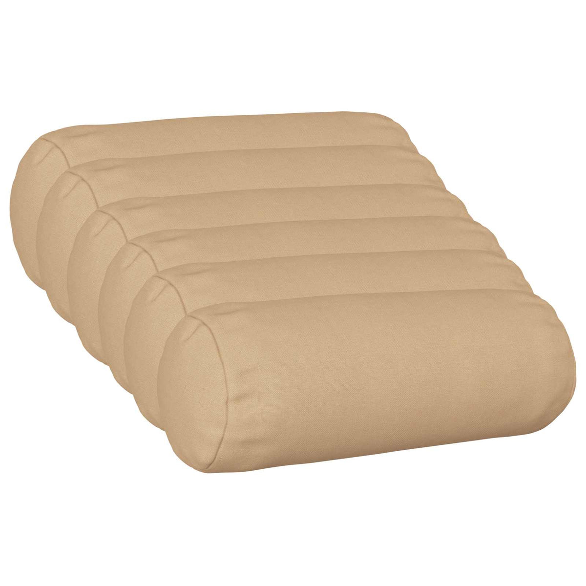 Throw Pillow 6 pcs HEERLEN Cream Dia. 15 x 40 cm Fabric