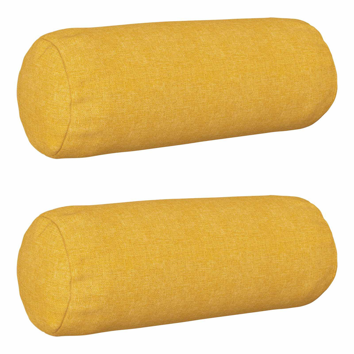 Throw Pillow 2 pcs HEERLEN Light Yellow Dia. 15 x 40 cm Fabric