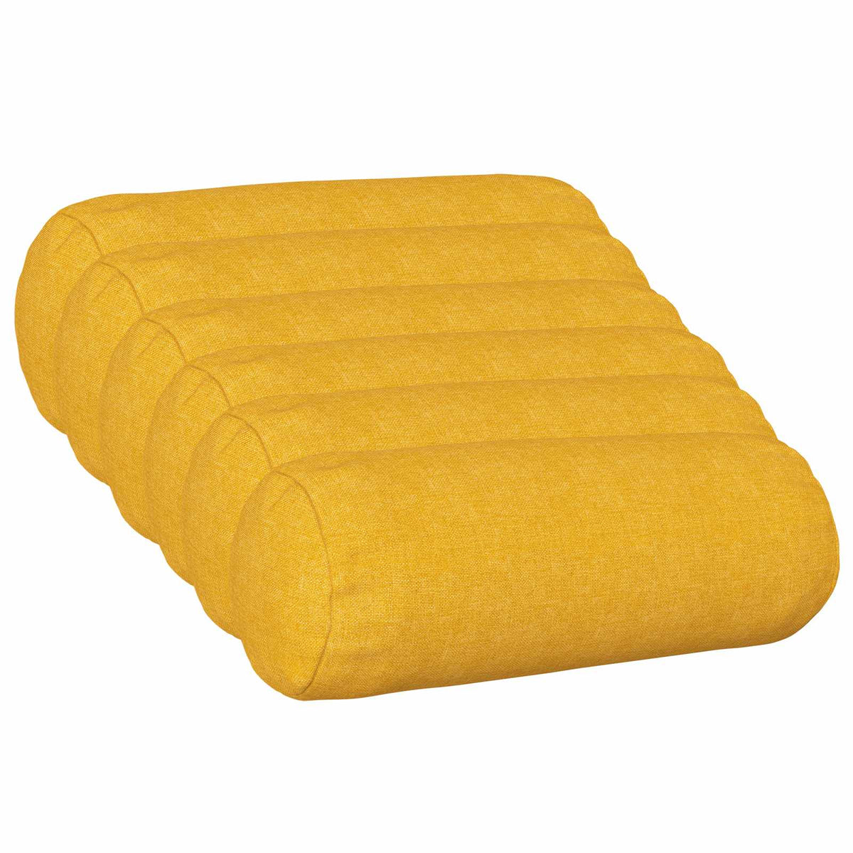 Cushion with Pillow HEERLEN 6 pcs Light Yellow Fabric