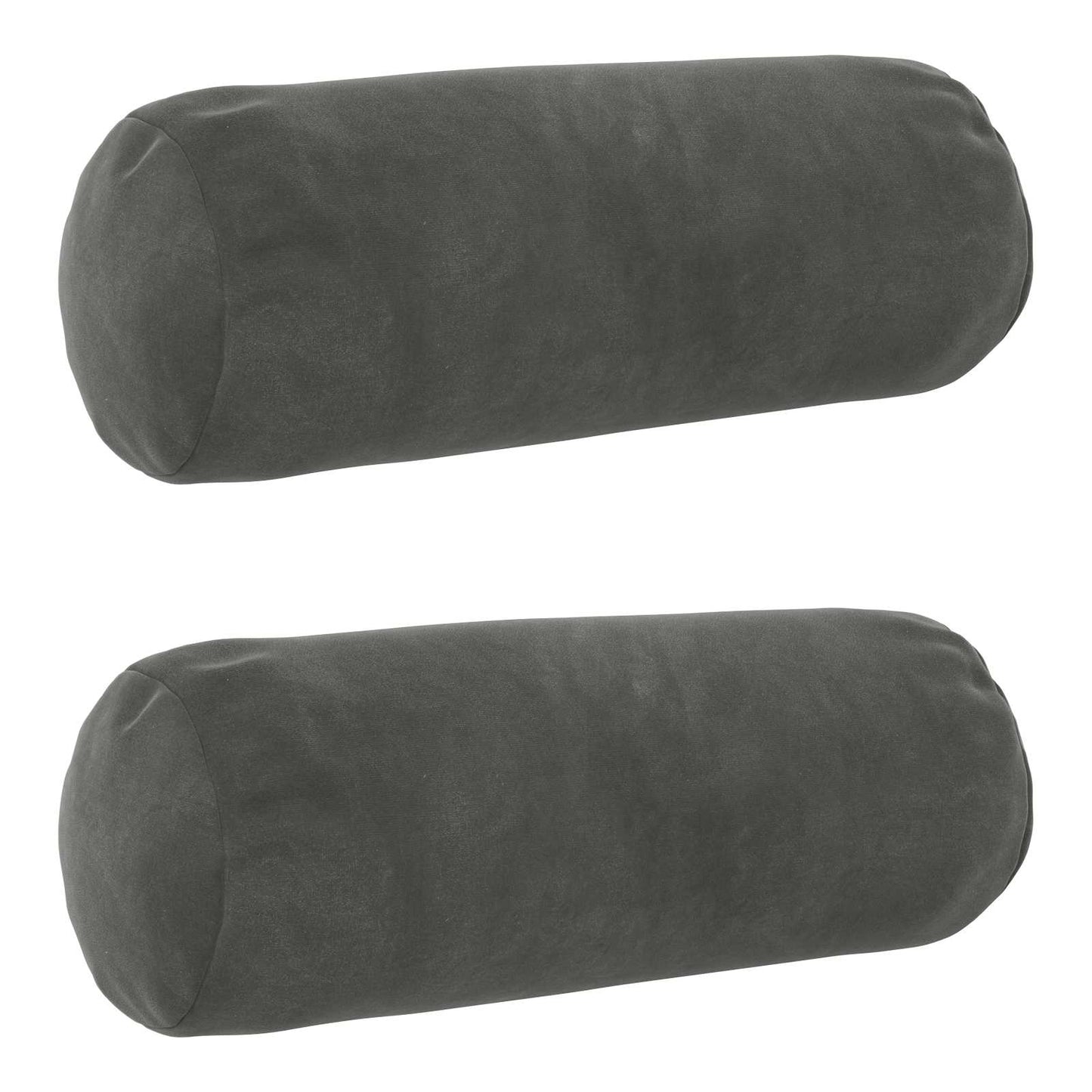 Cushion with Pillow HEERLEN 2 pcs Dark Grey Velvet