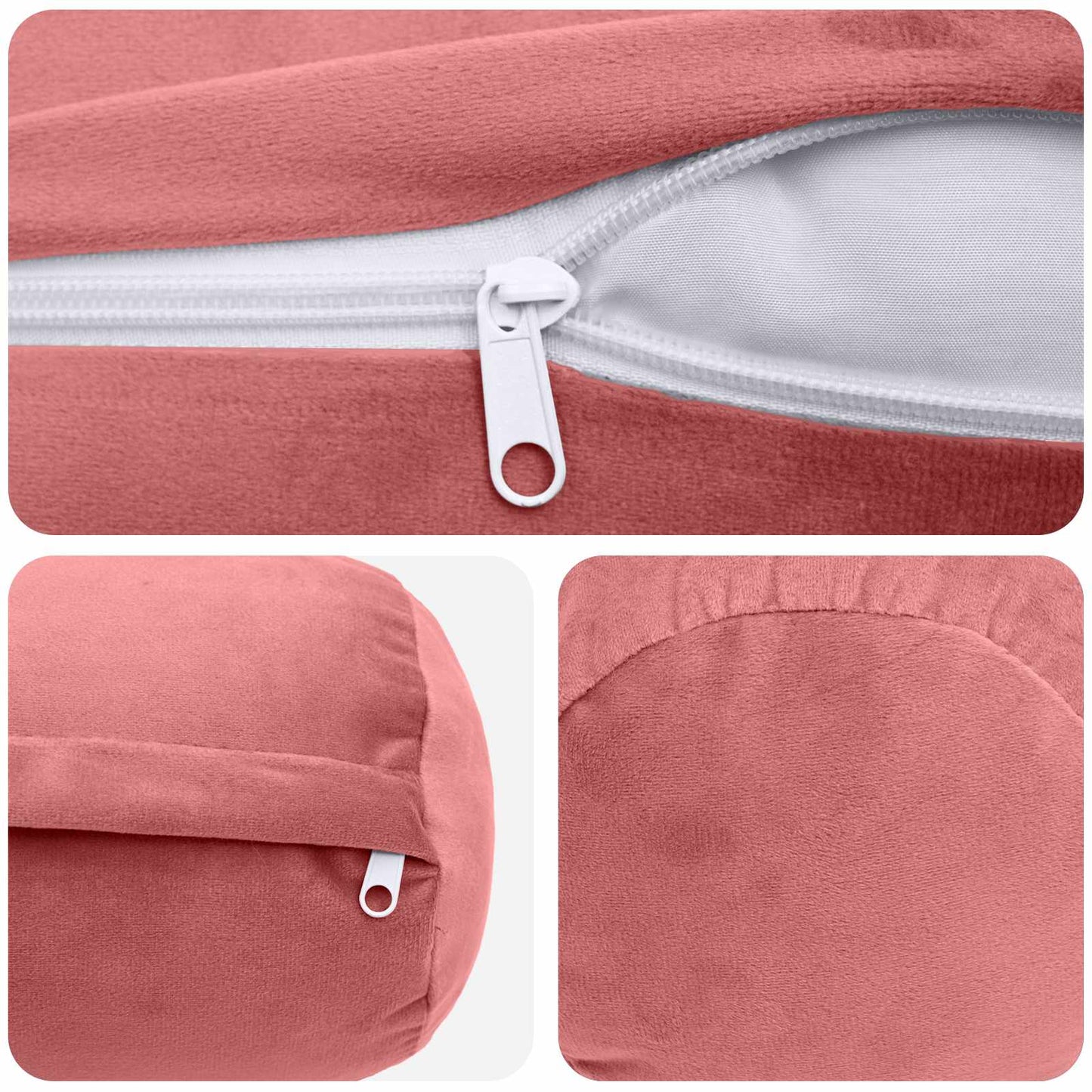 Cushion with Pillow HEERLEN 6 pcs Pink Velvet