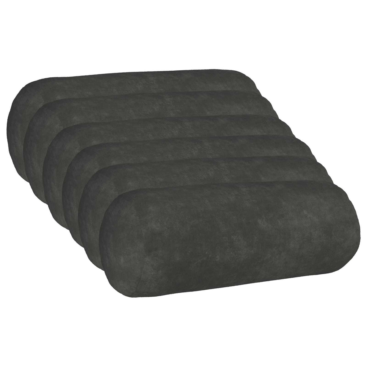 Cushion with Pillow HEERLEN 6 pcs Anthracite Microfiber Fleece