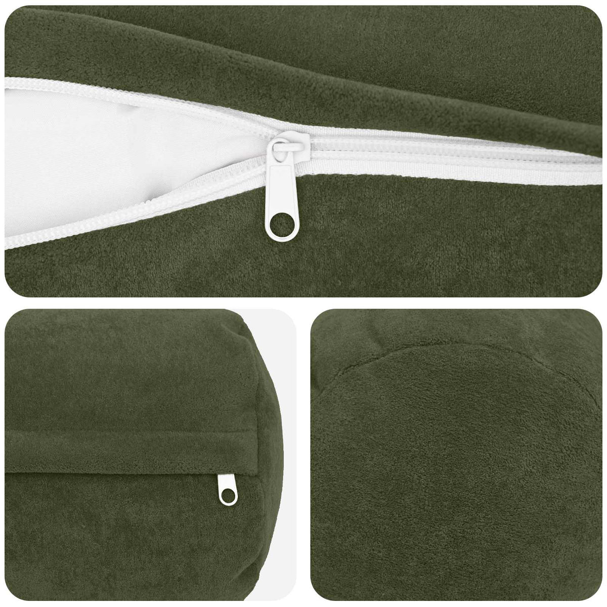 Cushion with Pillow HEERLEN 2 pcs Green Microfiber Fleece