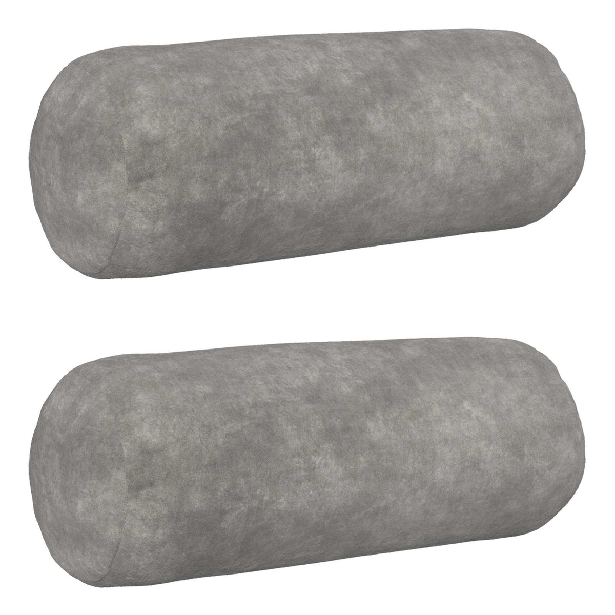 Cushion with Pillow HEERLEN 2 pcs Light Grey Microfiber Fleece
