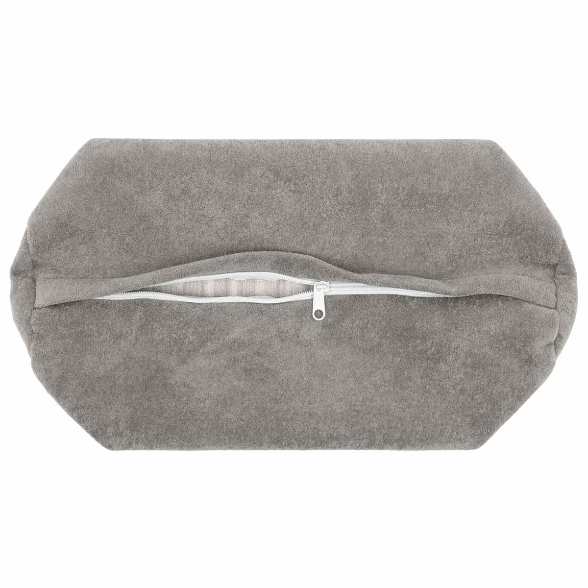 Cushion with Pillow HEERLEN 6 pcs Light Grey Microfiber Fleece