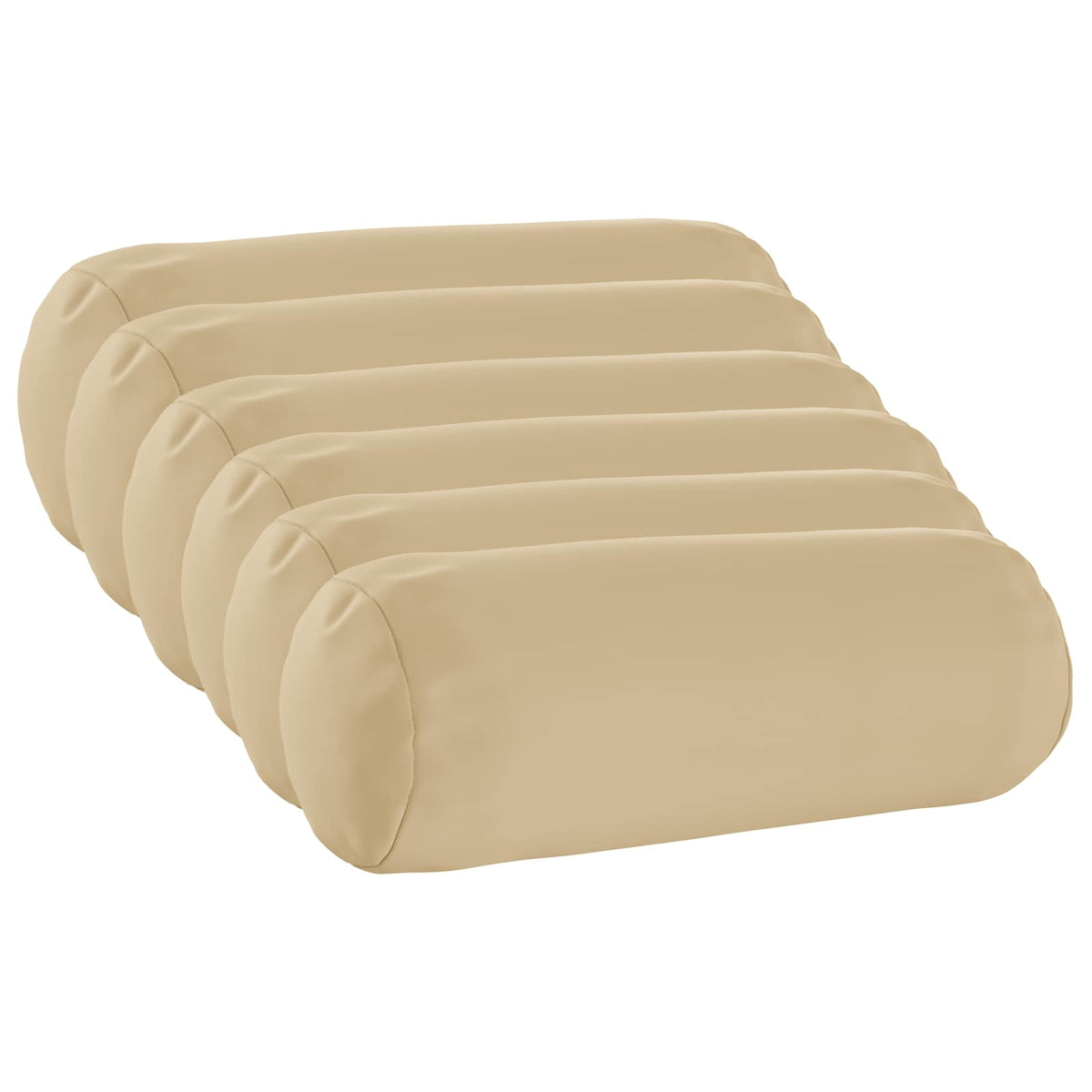 Cushion with Pillow HEERLEN 6 pcs Beige Polyester