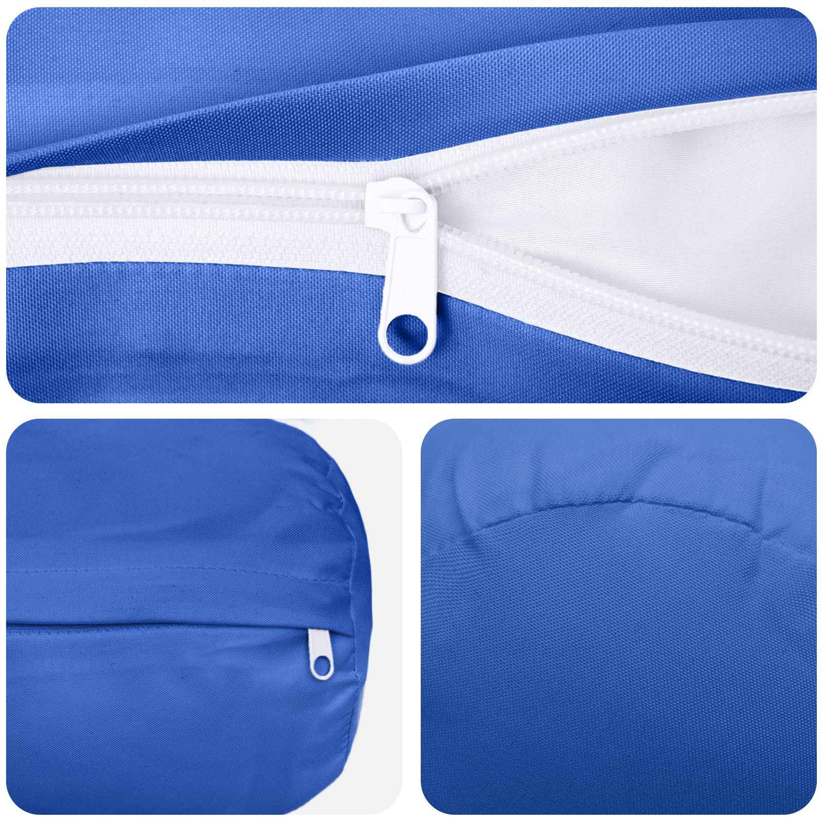 Throw Pillow 6 pcs HEERLEN Royal Blue Dia. 15 x 40 cm Polyester