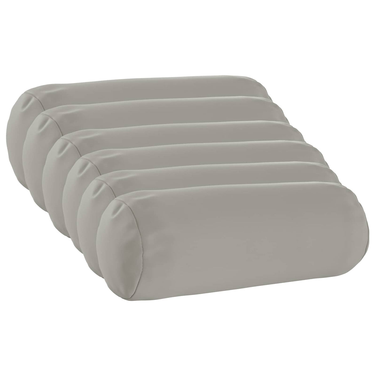 Throw Pillow 6 pcs HEERLEN Grey Dia. 15 x 40 cm Polyester