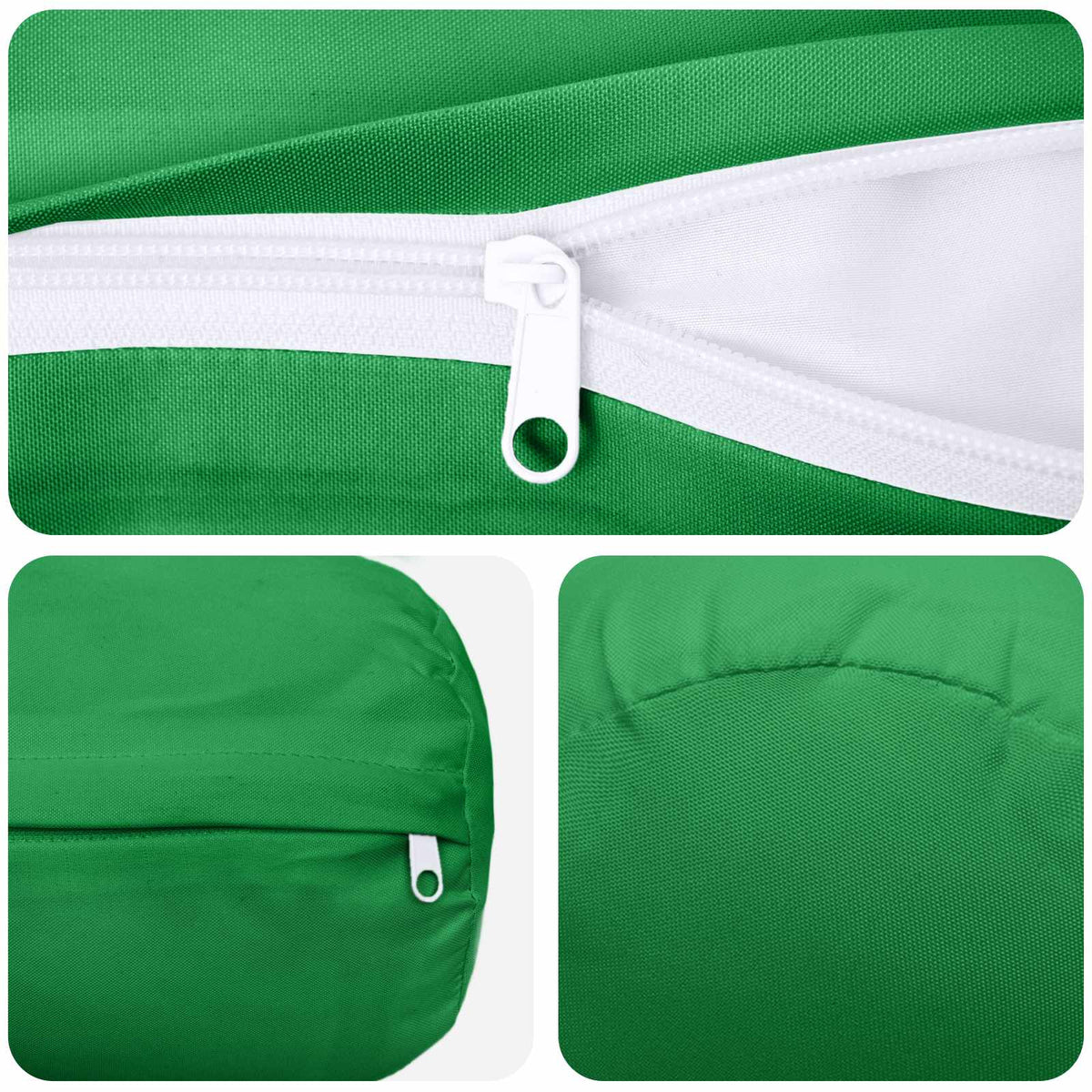 Throw Pillow 2 pcs HEERLEN Green Dia. 15 x 40 cm Polyester