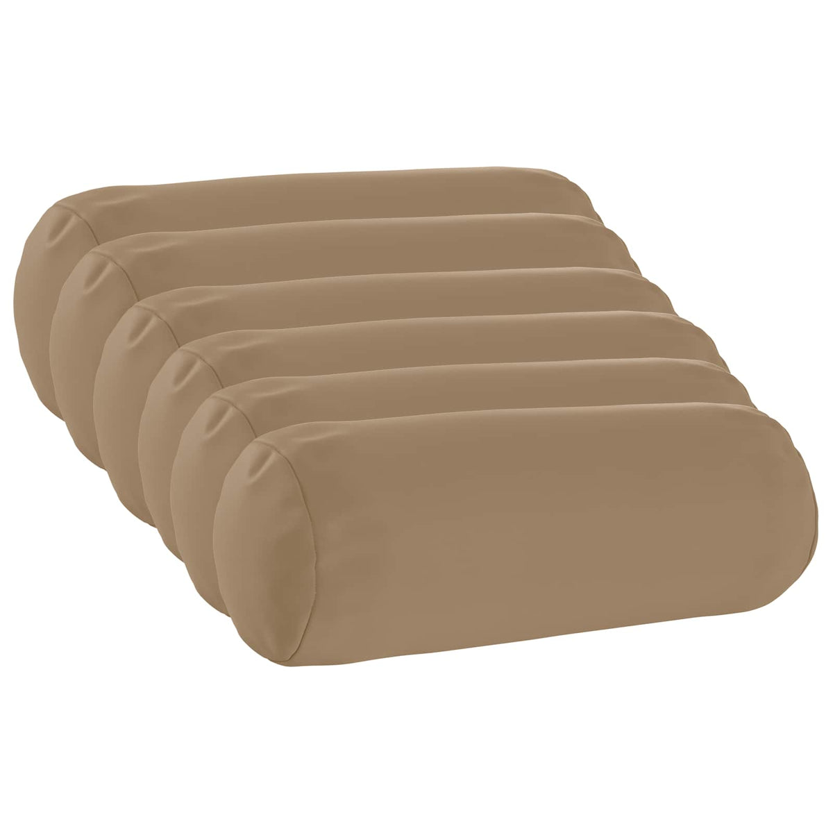 Throw Pillow 6 pcs HEERLEN Taupe Dia. 15 x 40 cm Polyester