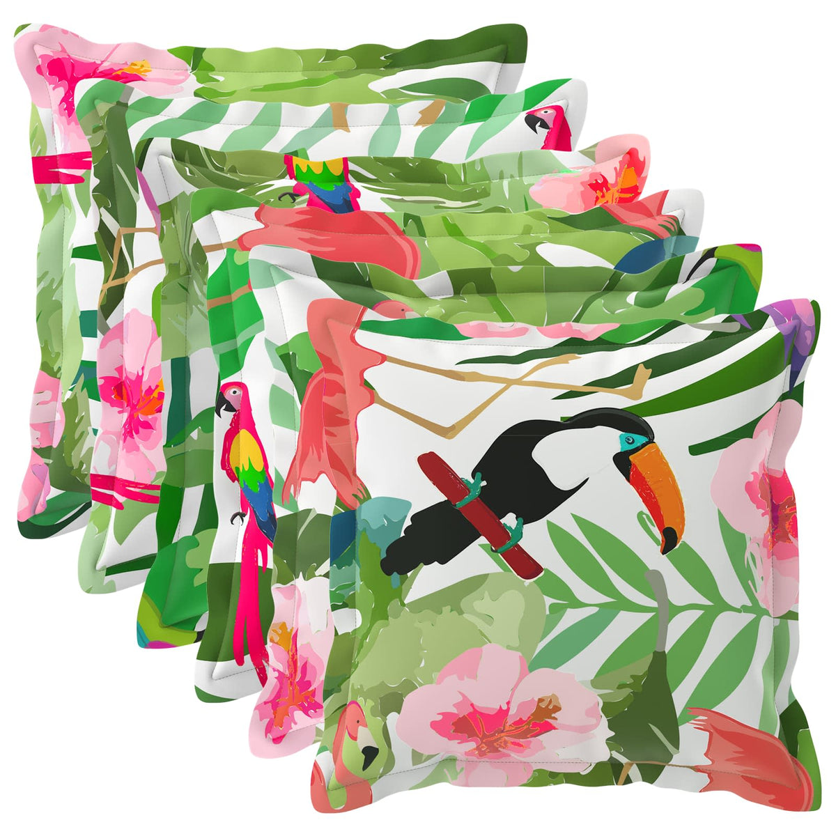 Cushion with Pillow HOUTEN 6 pcs Multicolour Polyester