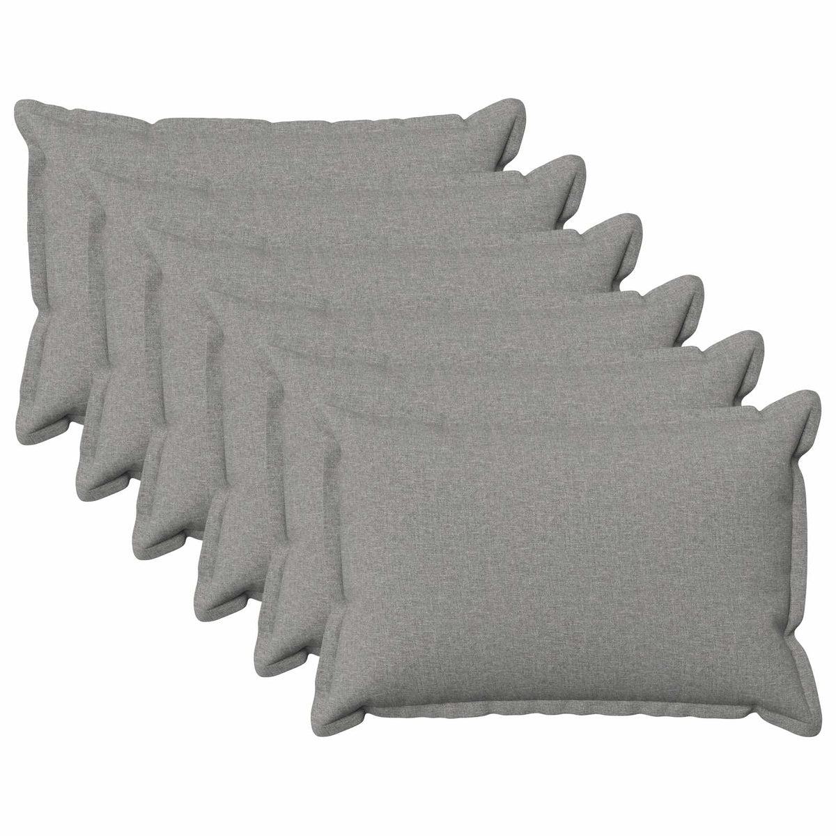 Cushion with Pillow HOUTEN 6 pcs Cloud Grey Faux Linen