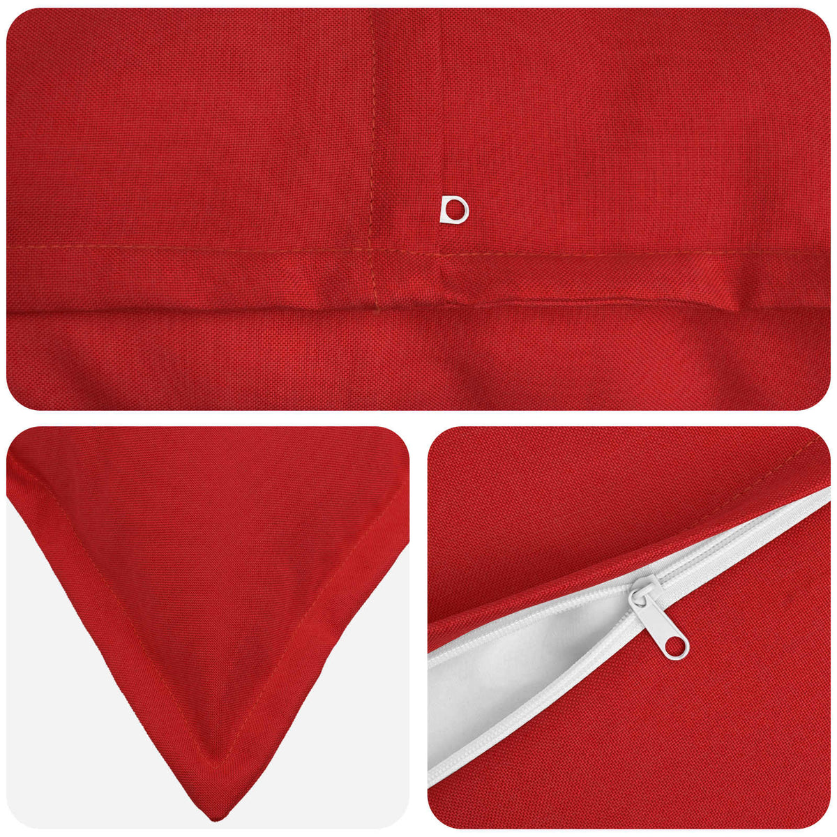Cushion with Pillow HOUTEN 6 pcs Red Faux Linen