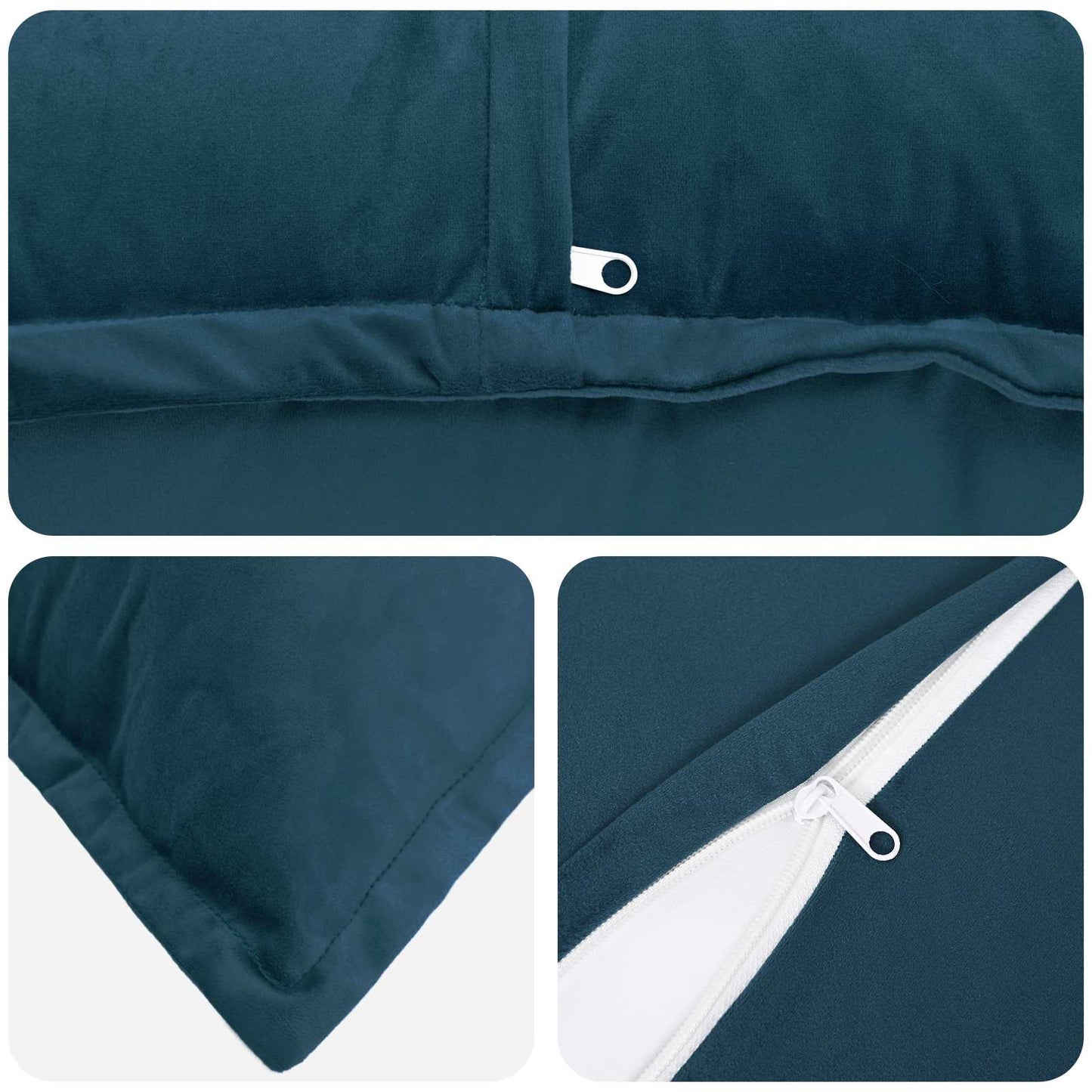 Cushion with Pillow HOUTEN 6 pcs Blue Velvet