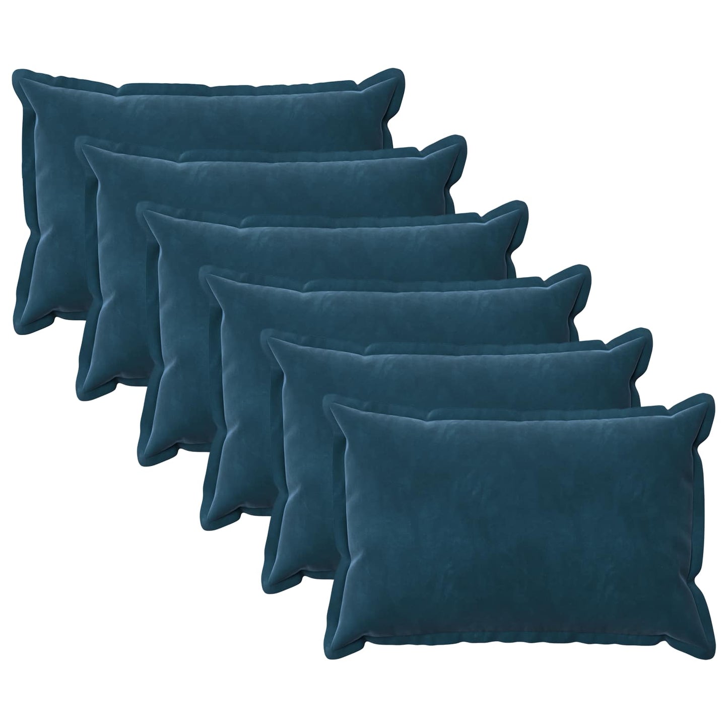 Cushion with Pillow HOUTEN 6 pcs Blue Velvet