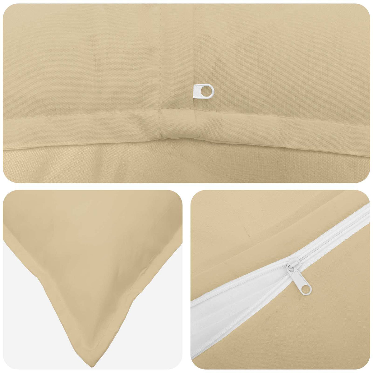 Cushion with Pillow HOUTEN 6 pcs Beige Polyester
