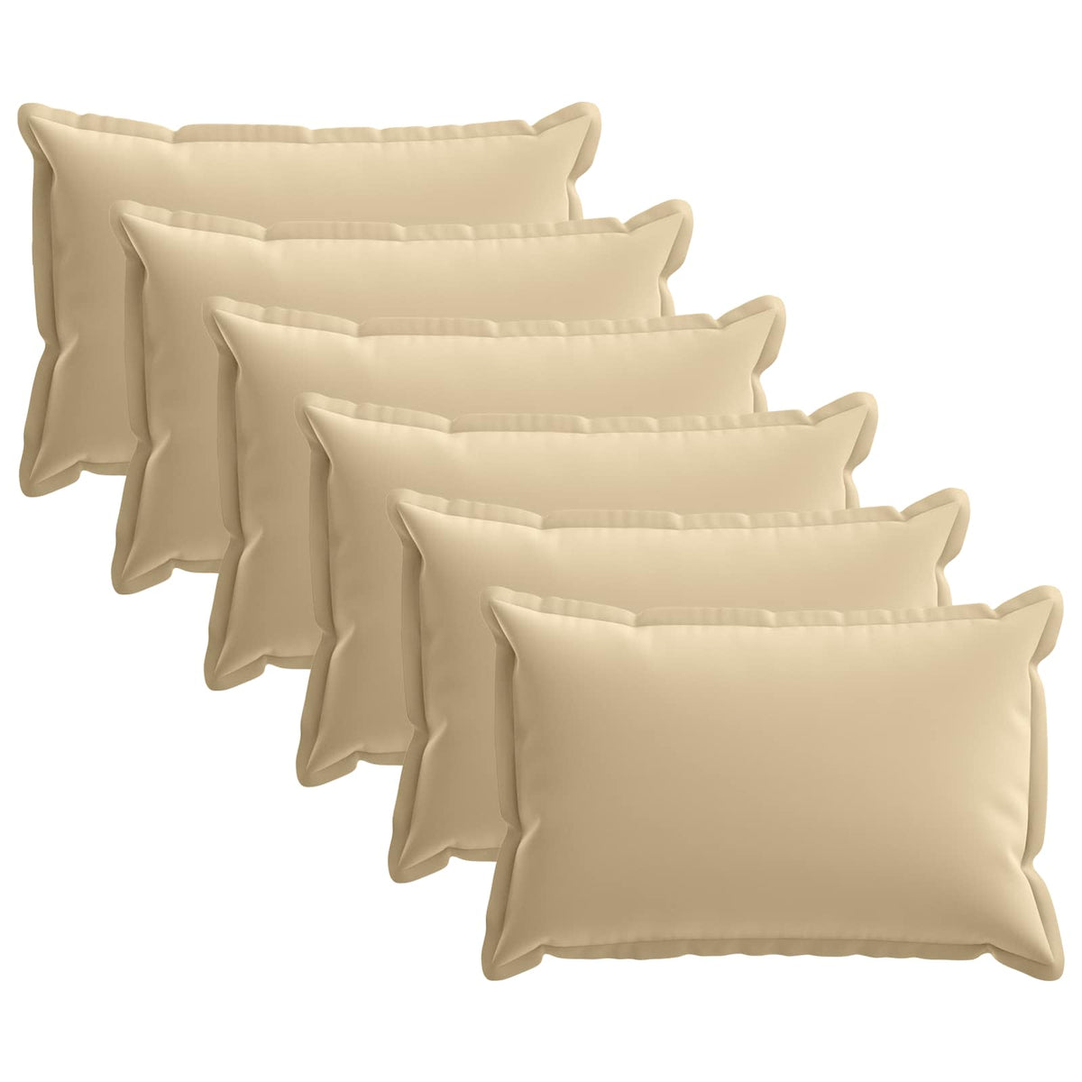 Cushion with Pillow HOUTEN 6 pcs Beige Polyester