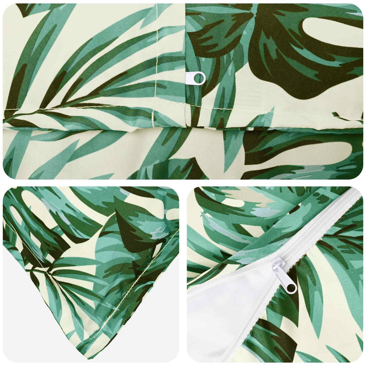 Cushion Leaf with Pillow HOUTEN 2 pcs Leaf Pattern Polyester